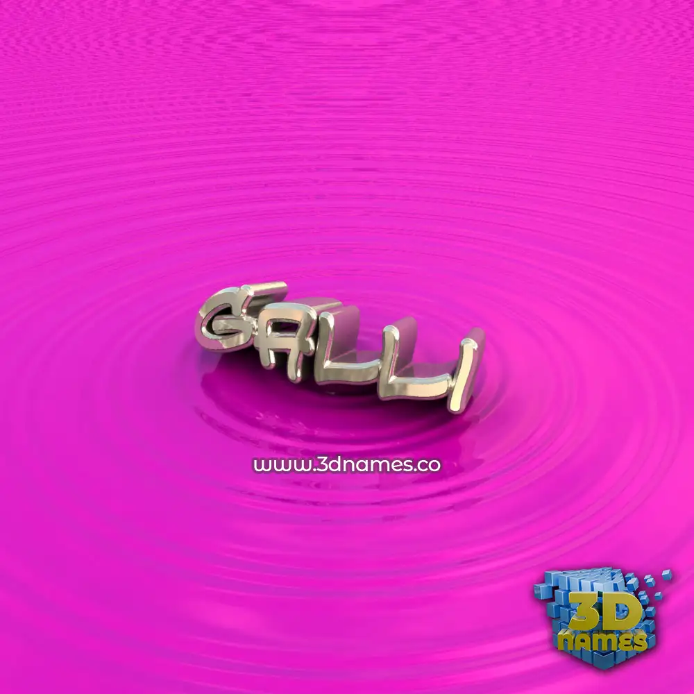 galli in Pink Graffiti style - 3D name wallpaper