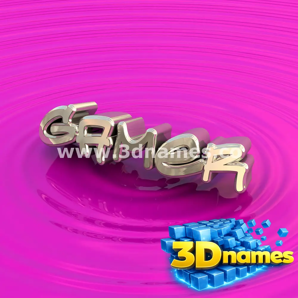 gamer in Pink Graffiti style - 3D name wallpaper