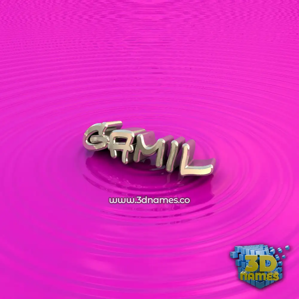 gamil in Pink Graffiti style - 3D name wallpaper