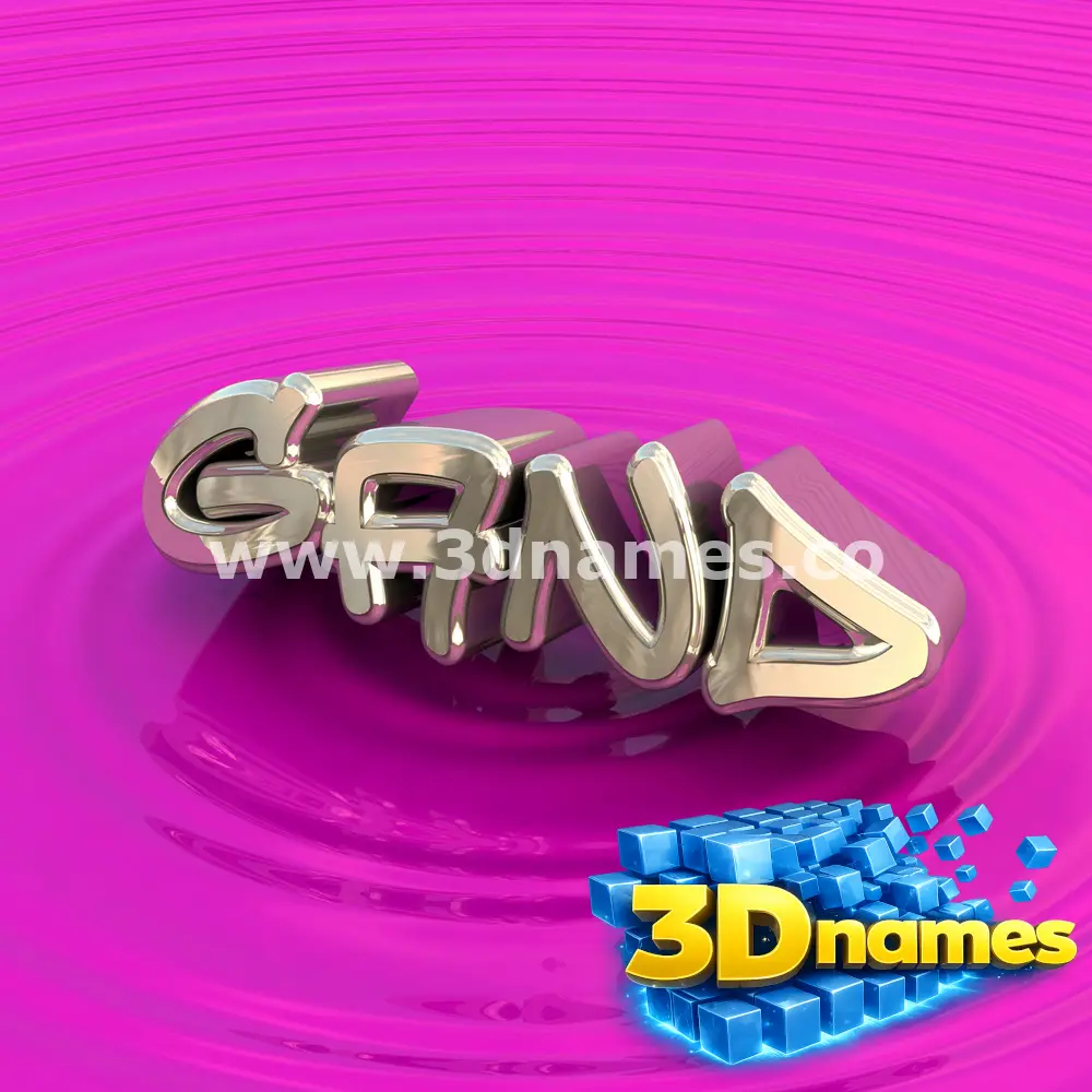 gand in Pink Graffiti style - 3D name wallpaper