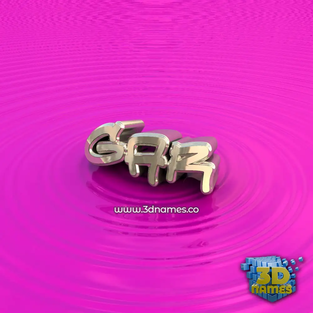 gar in Pink Graffiti style - 3D name wallpaper