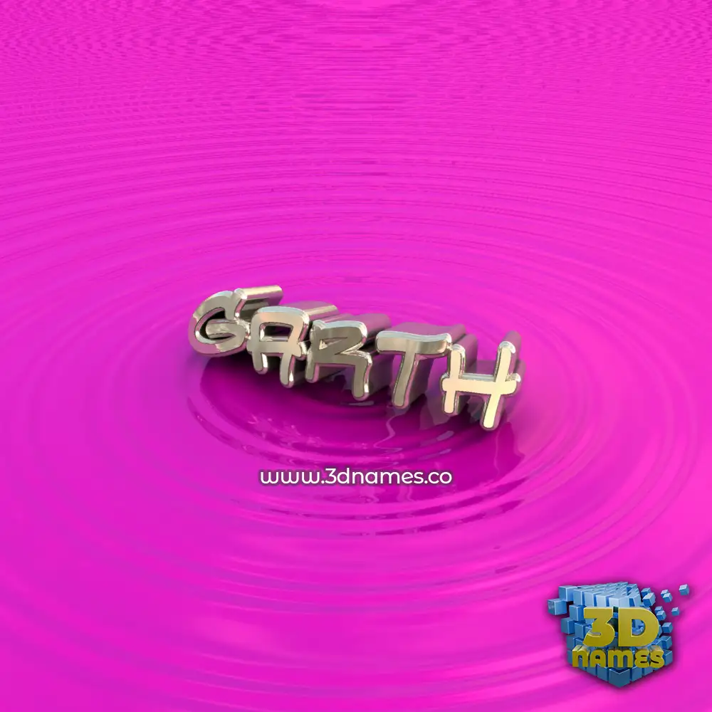 garth in Pink Graffiti style - 3D name wallpaper