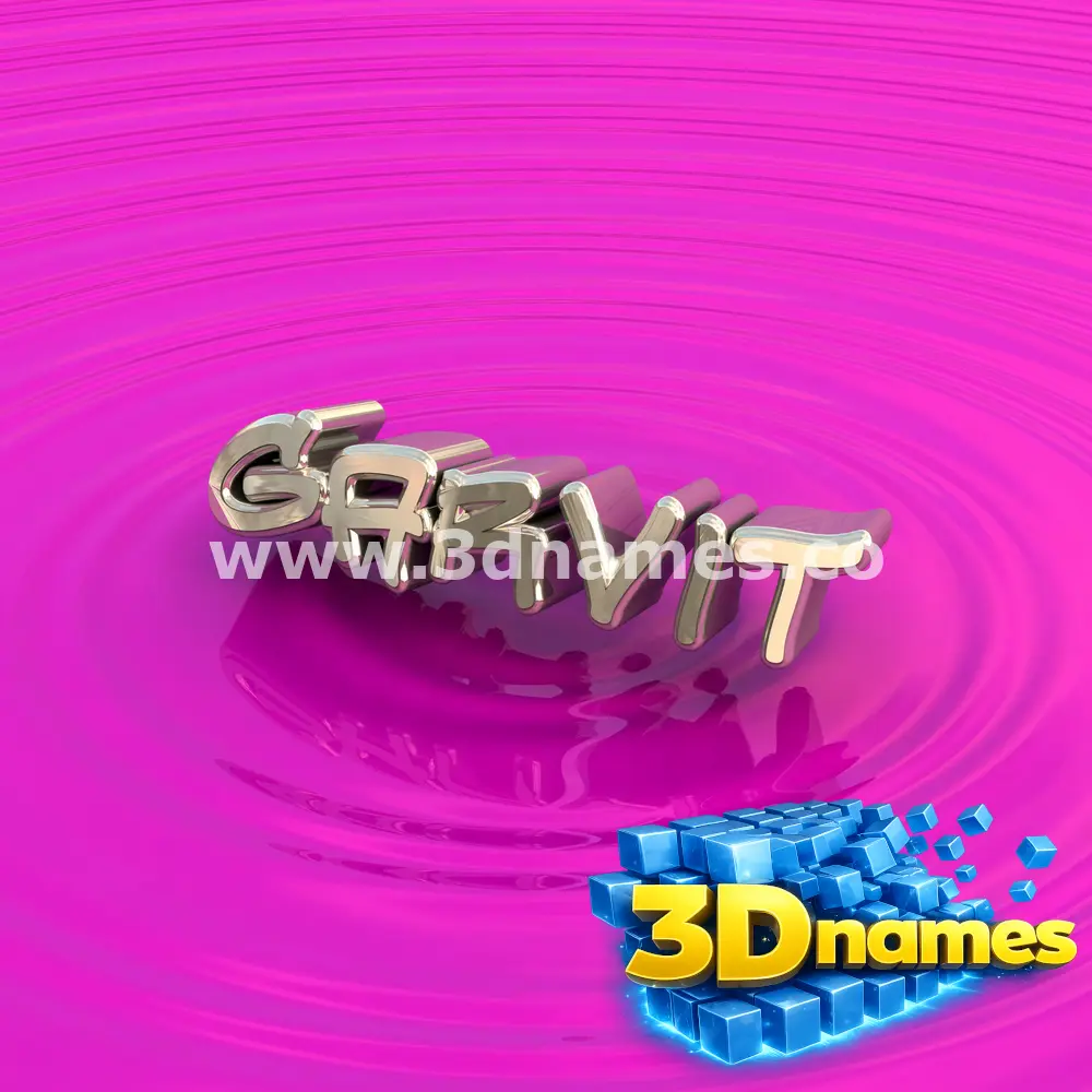 garvit in Pink Graffiti style - 3D name wallpaper