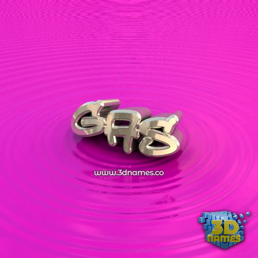 gas in Pink Graffiti style - 3D name wallpaper