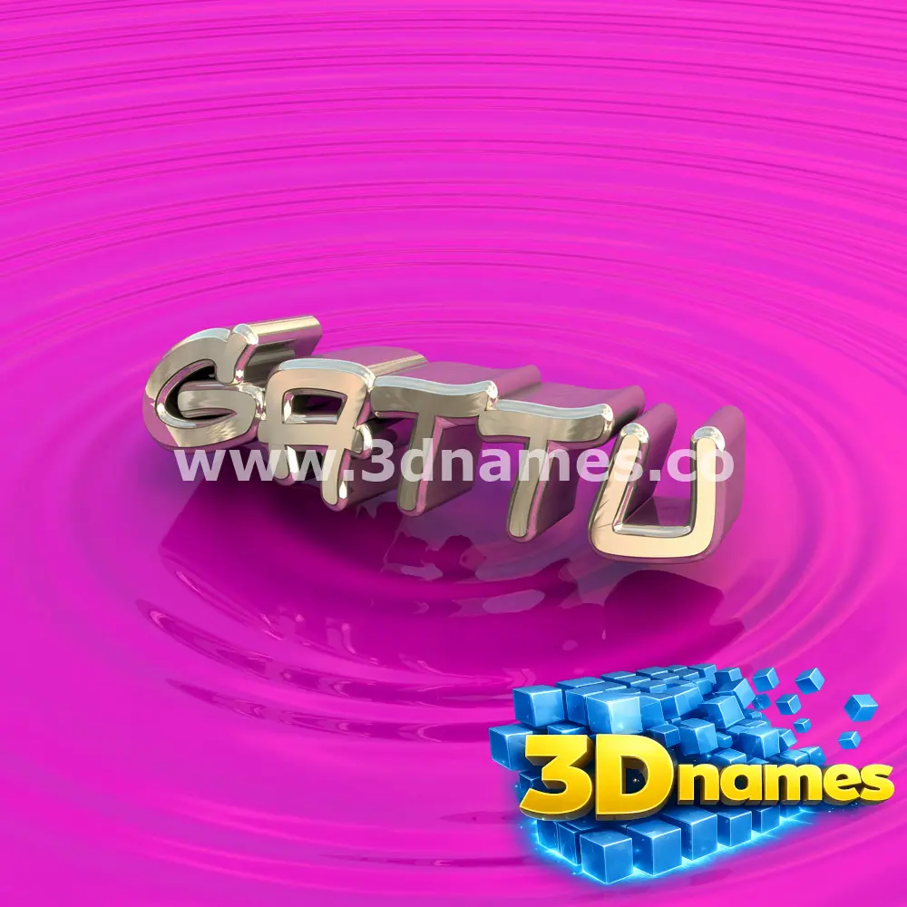 gattu in Pink Graffiti style - 3D name wallpaper