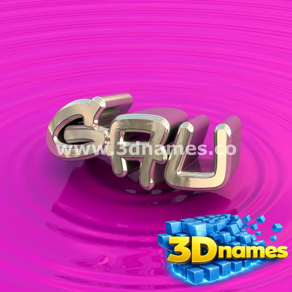 gau in Pink Graffiti style - 3D name wallpaper