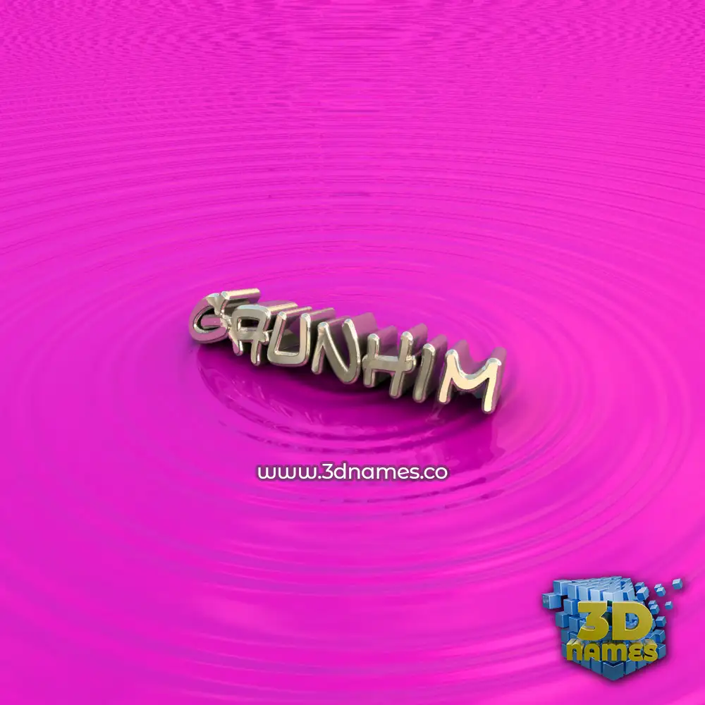 gaunhim in Pink Graffiti style - 3D name wallpaper