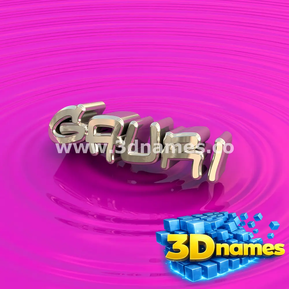 gauri in Pink Graffiti style - 3D name wallpaper