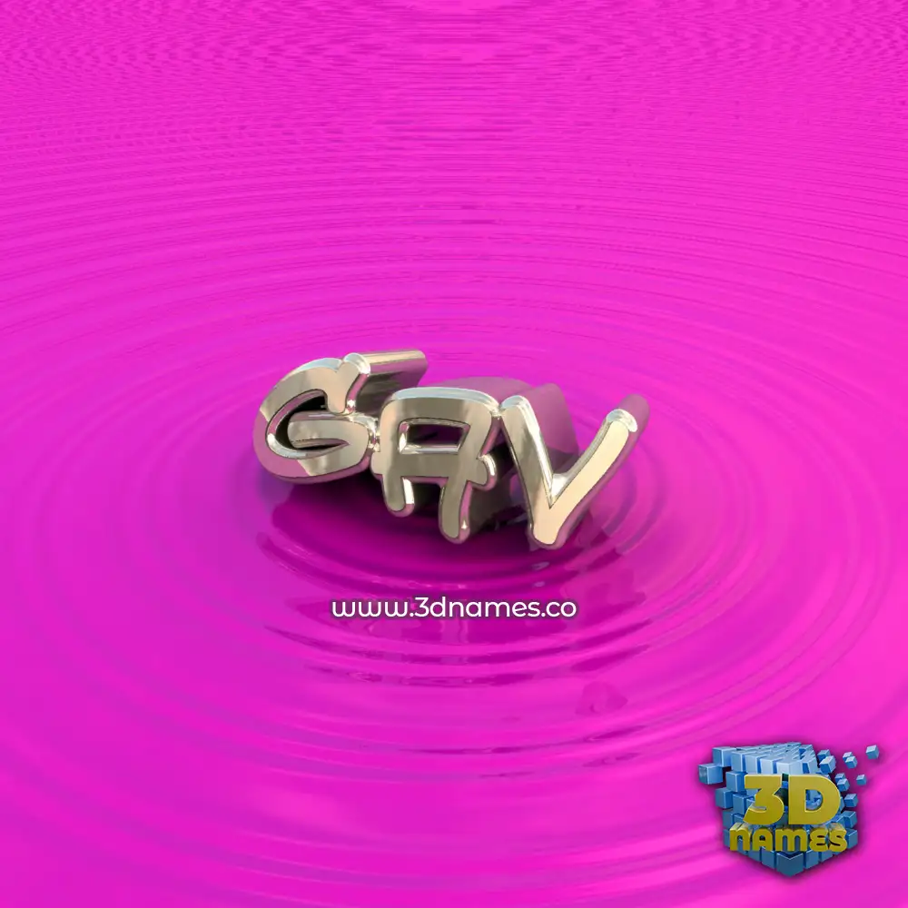 gav in Pink Graffiti style - 3D name wallpaper