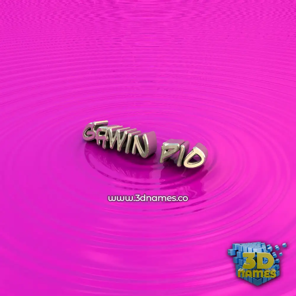 gawin pio in Pink Graffiti style - 3D name wallpaper