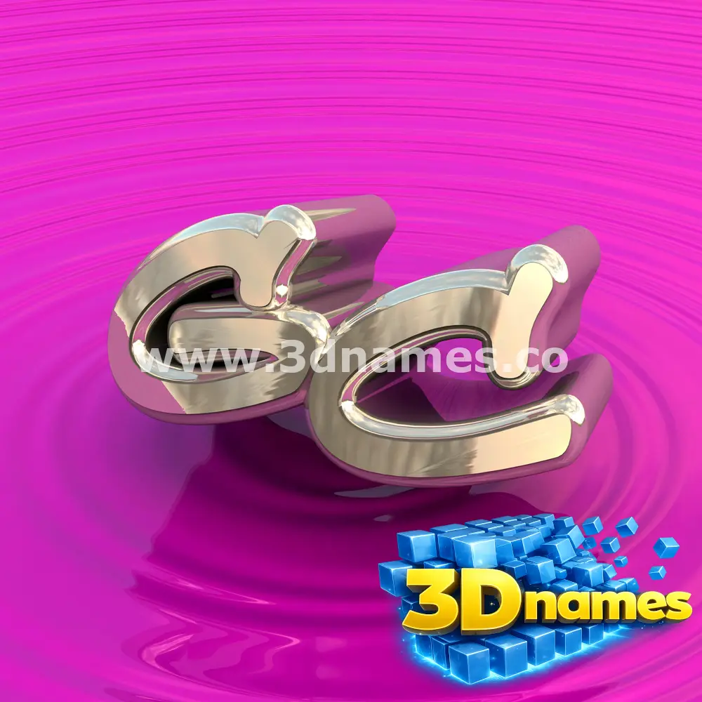 gc in Pink Graffiti style - 3D name wallpaper