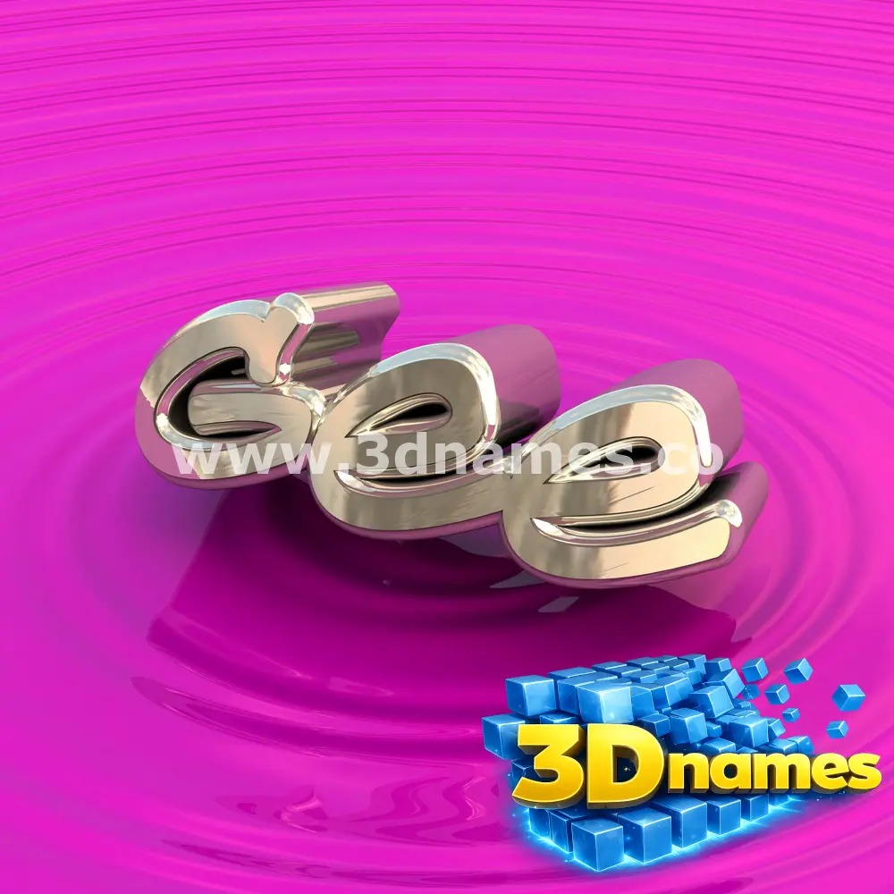 gee in Pink Graffiti style - 3D name wallpaper