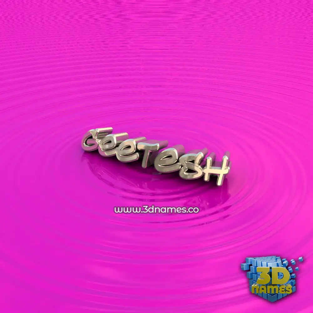 geetesh in Pink Graffiti style - 3D name wallpaper