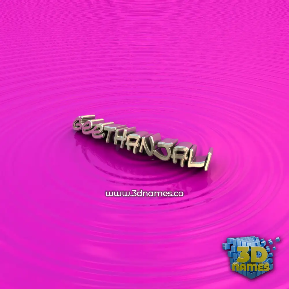 geethanjali in Pink Graffiti style - 3D name wallpaper