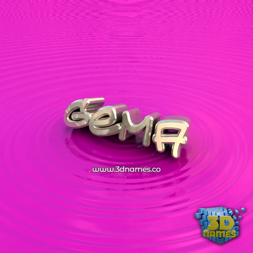 gema in Pink Graffiti style - 3D name wallpaper