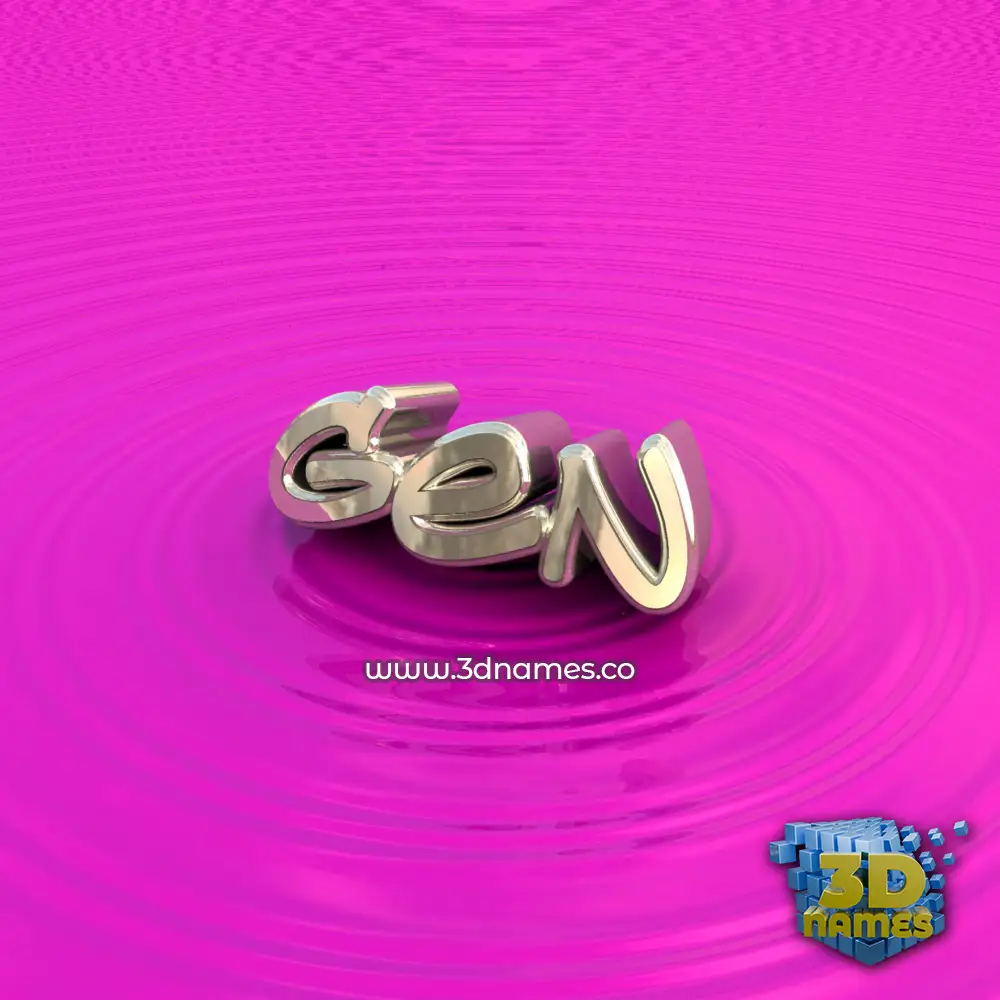 gen in Pink Graffiti style - 3D name wallpaper