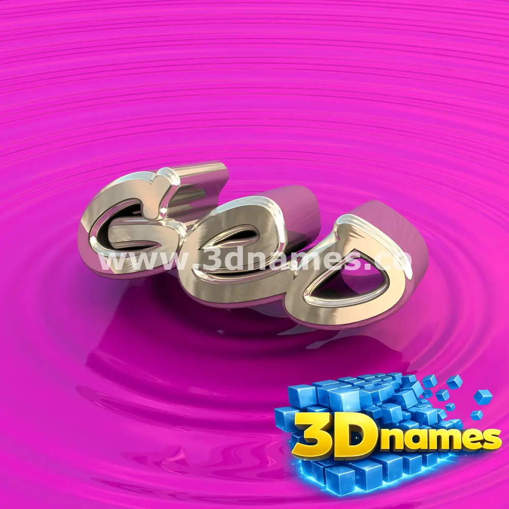 geo in Pink Graffiti style - 3D name wallpaper