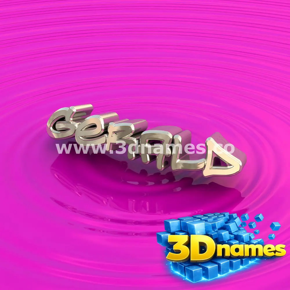 gerald in Pink Graffiti style - 3D name wallpaper
