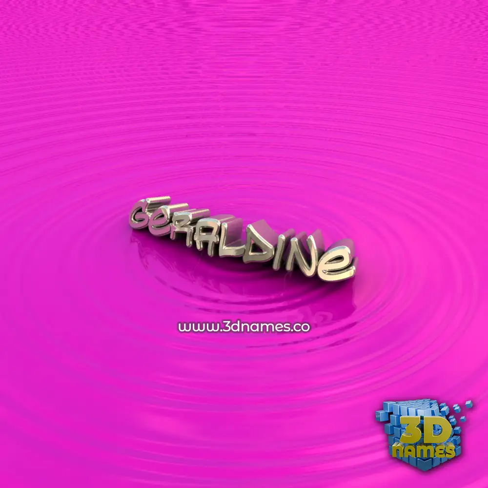 geraldine in Pink Graffiti style - 3D name wallpaper