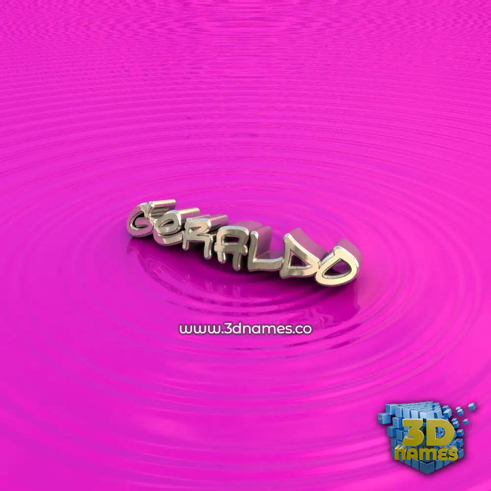geraldo in Pink Graffiti style - 3D name wallpaper