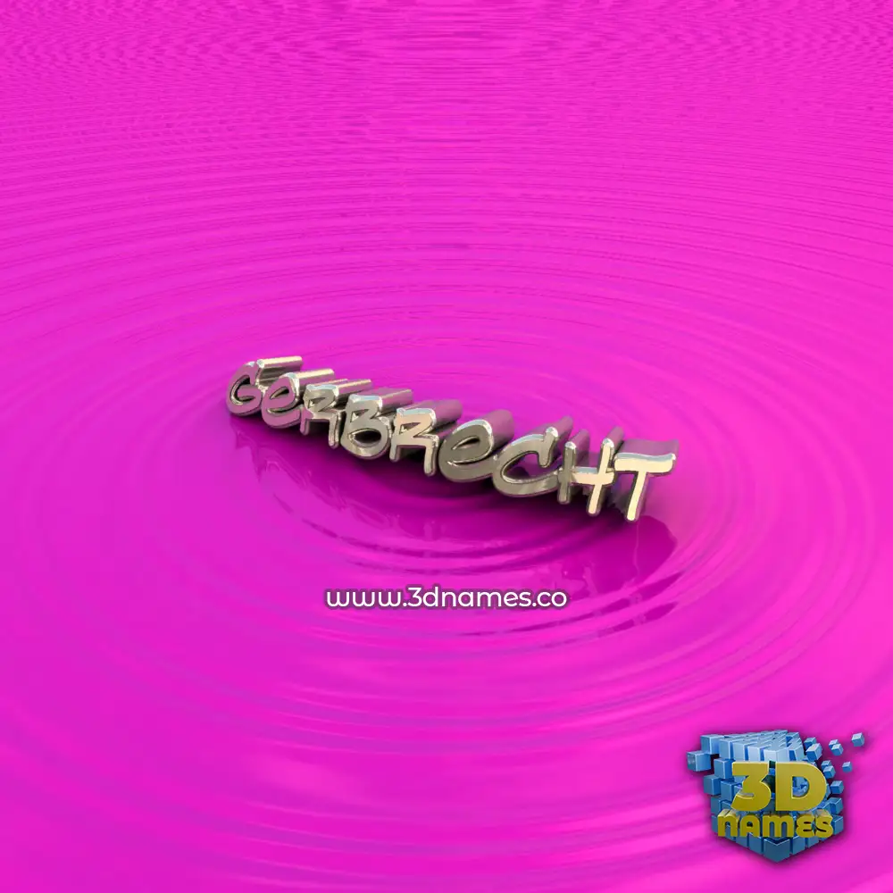 gerbrecht in Pink Graffiti style - 3D name wallpaper