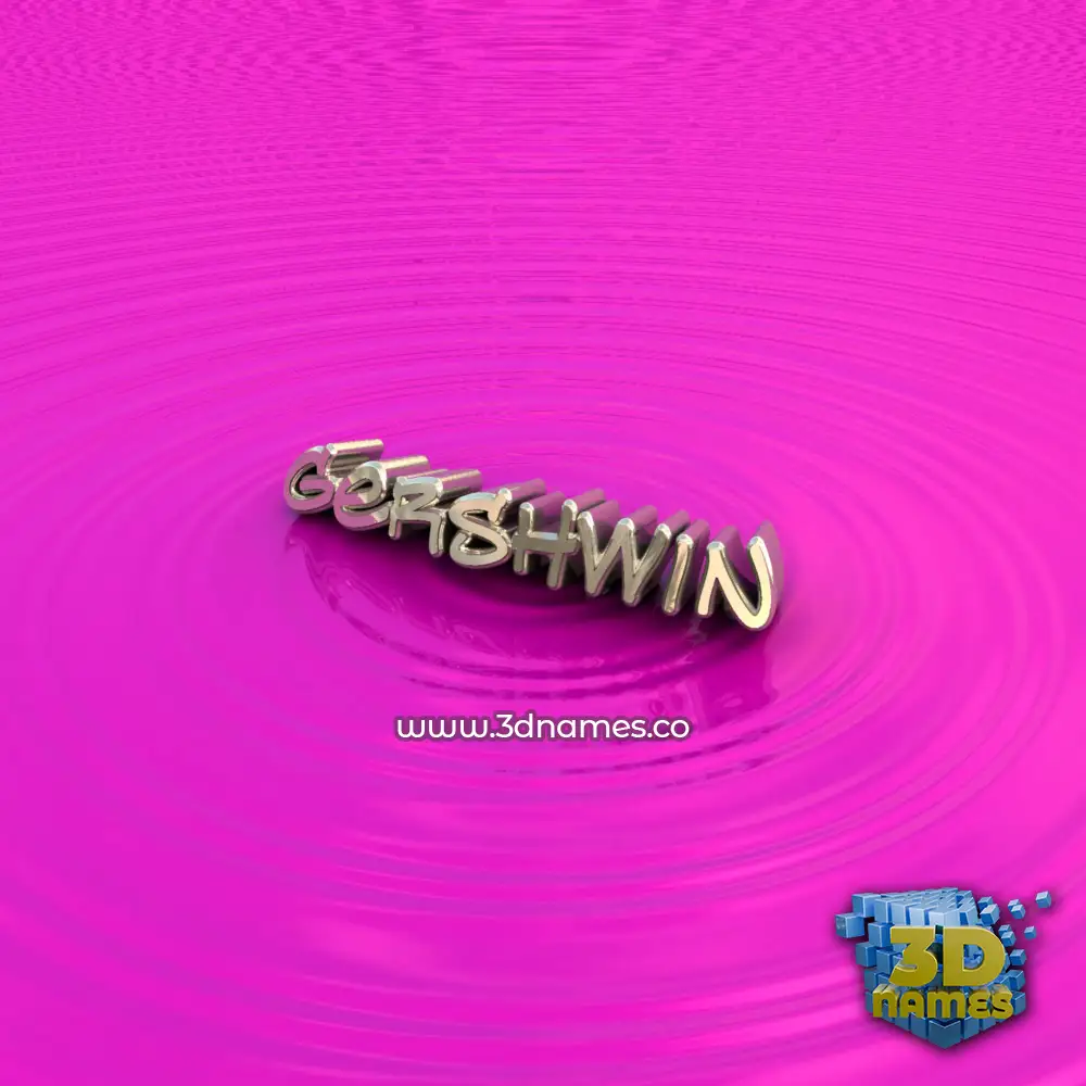 gershwin in Pink Graffiti style - 3D name wallpaper