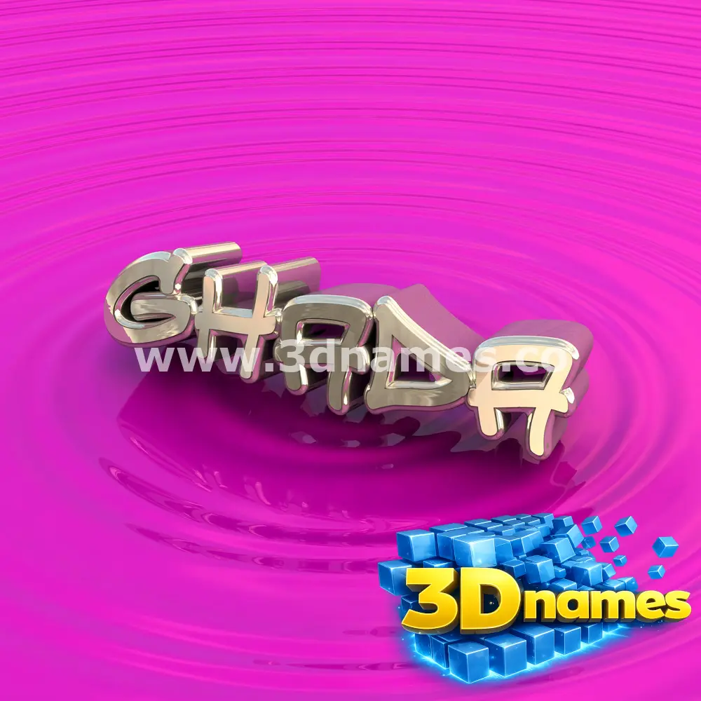 ghada in Pink Graffiti style - 3D name wallpaper