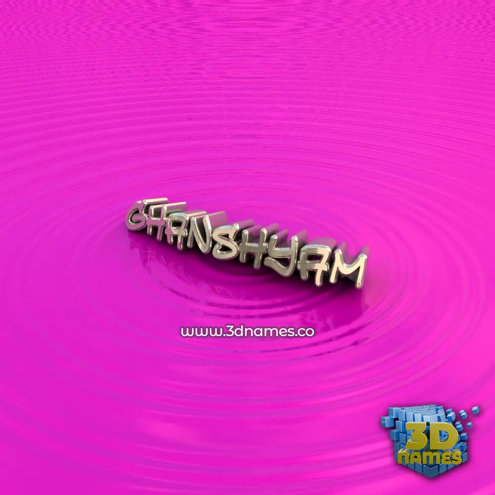 ghanshyam in Pink Graffiti style - 3D name wallpaper