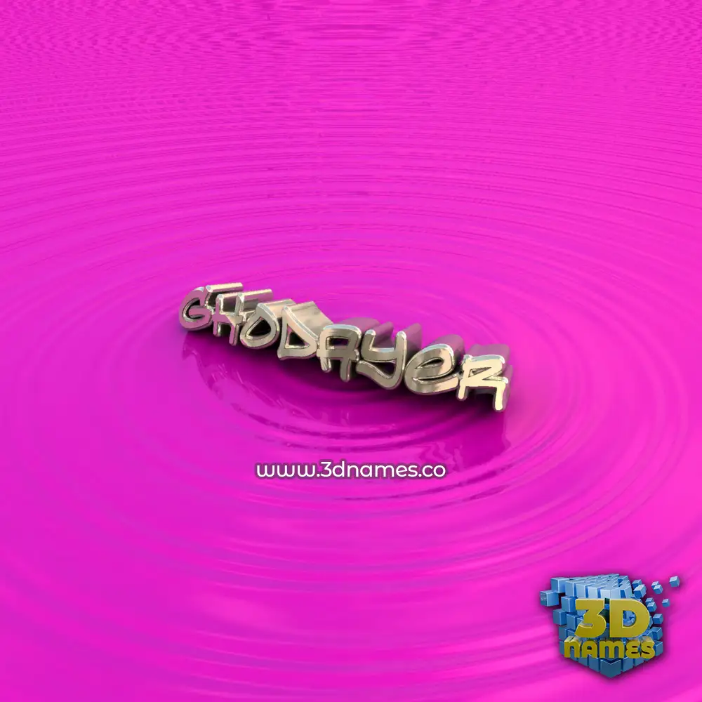 ghodayer in Pink Graffiti style - 3D name wallpaper