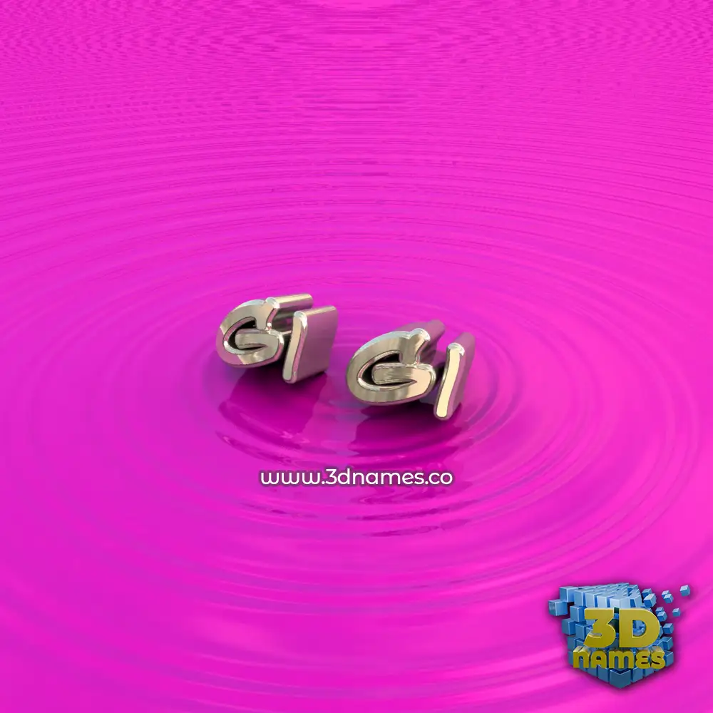 gi gi in Pink Graffiti style - 3D name wallpaper