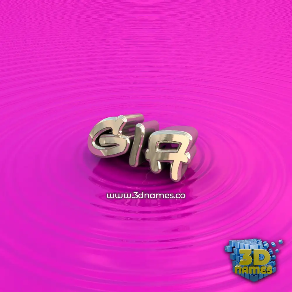 gia in Pink Graffiti style - 3D name wallpaper