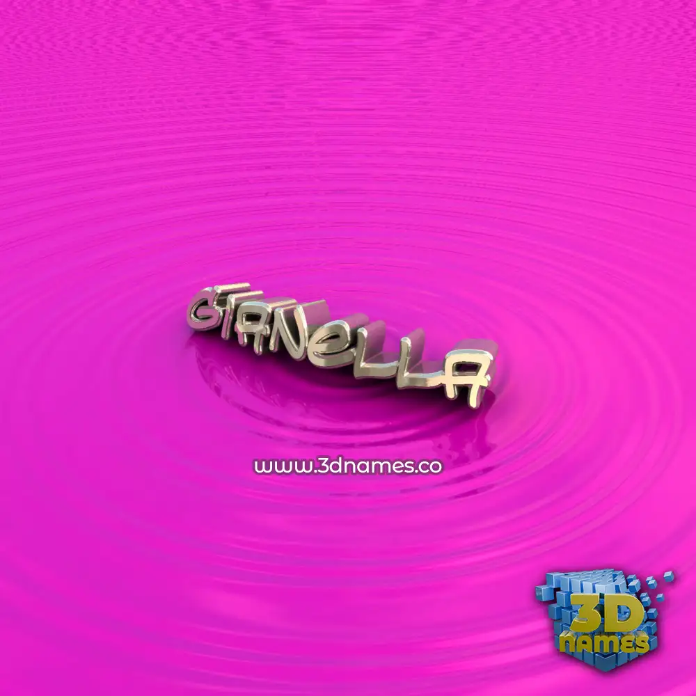gianella in Pink Graffiti style - 3D name wallpaper