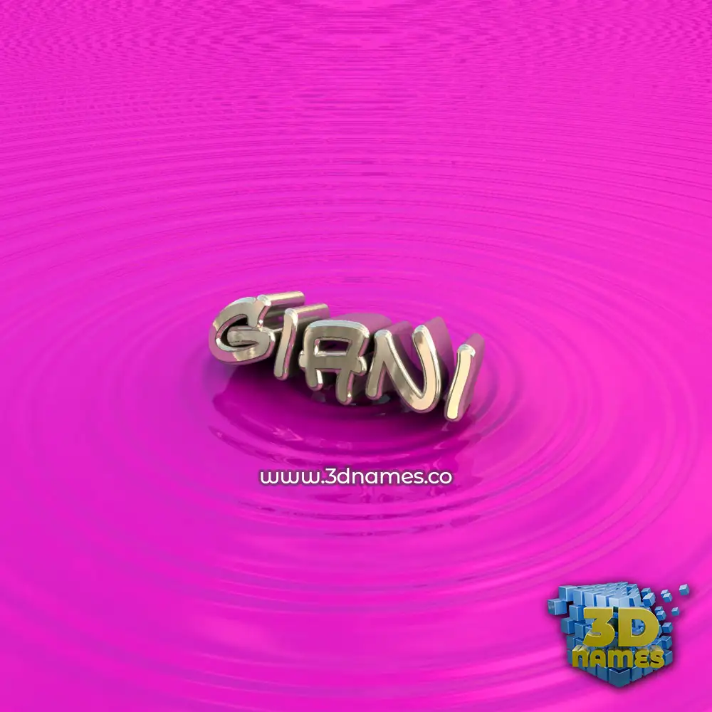 giani in Pink Graffiti style - 3D name wallpaper