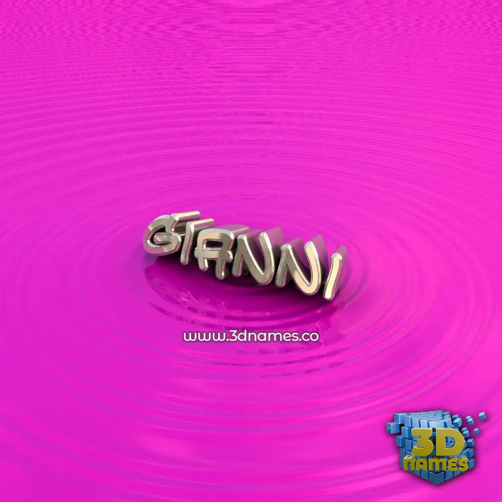 gianni in Pink Graffiti style - 3D name wallpaper