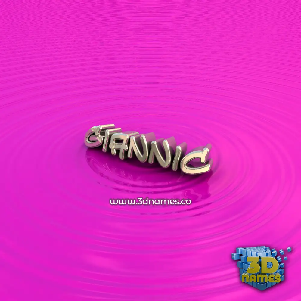giannic in Pink Graffiti style - 3D name wallpaper