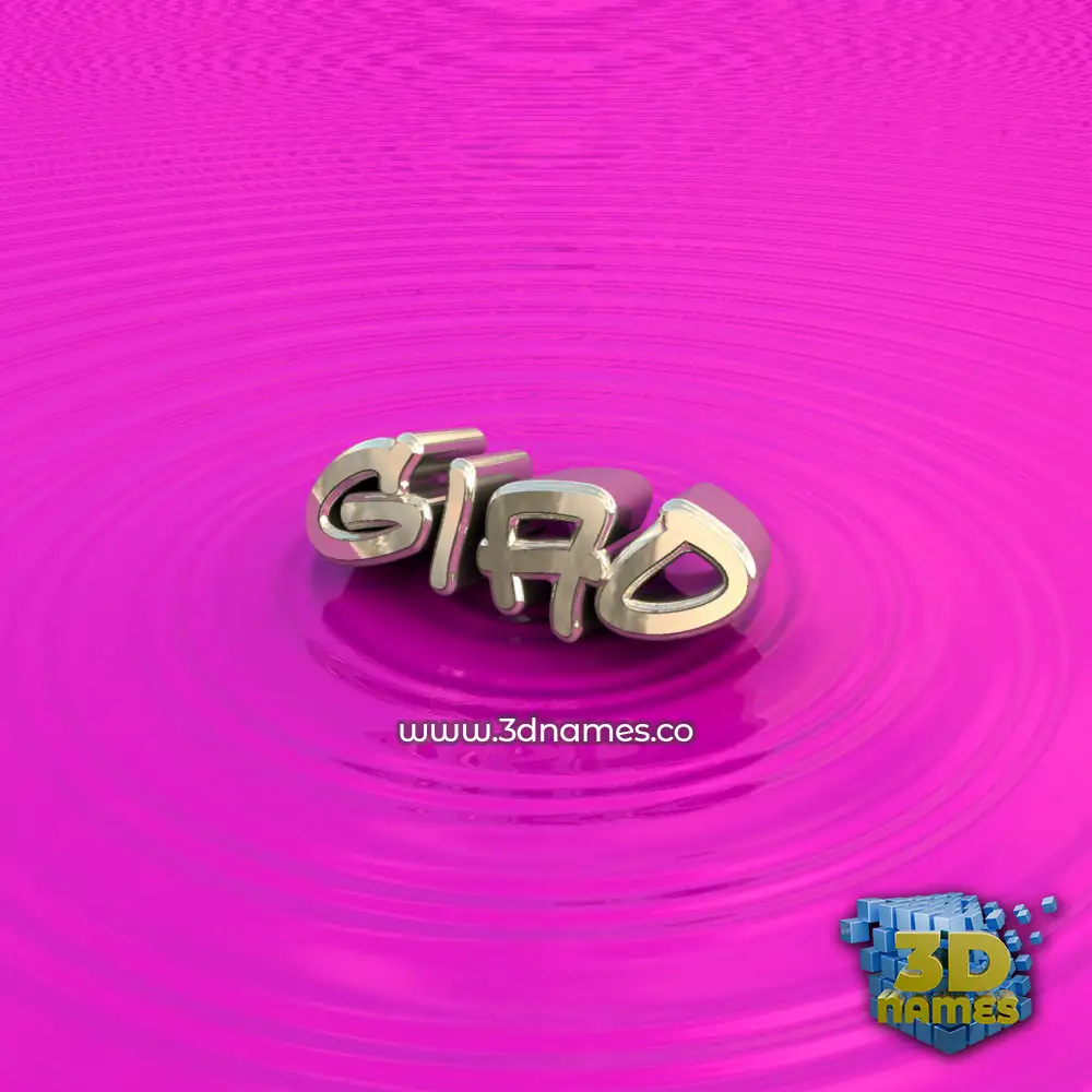 giao in Pink Graffiti style - 3D name wallpaper