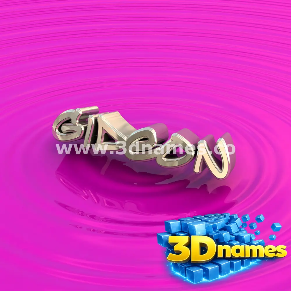 gideon in Pink Graffiti style - 3D name wallpaper