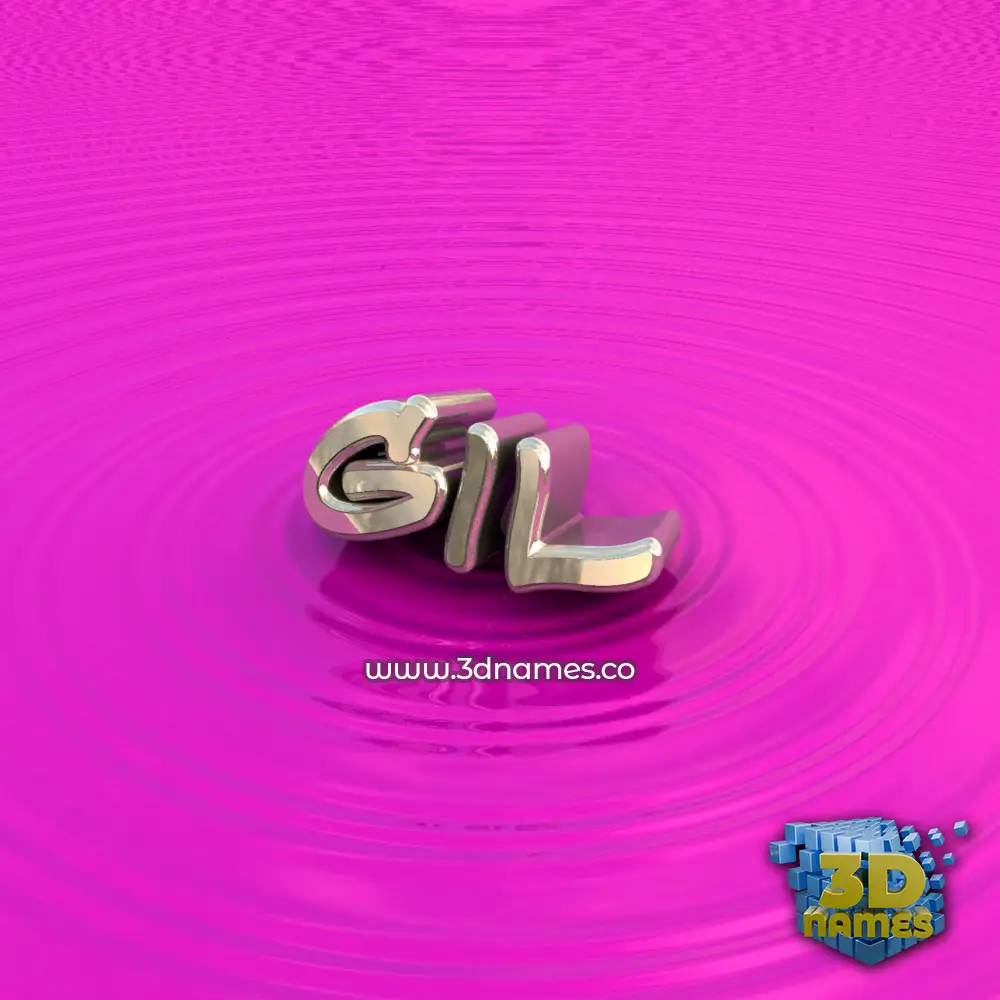 gil in Pink Graffiti style - 3D name wallpaper