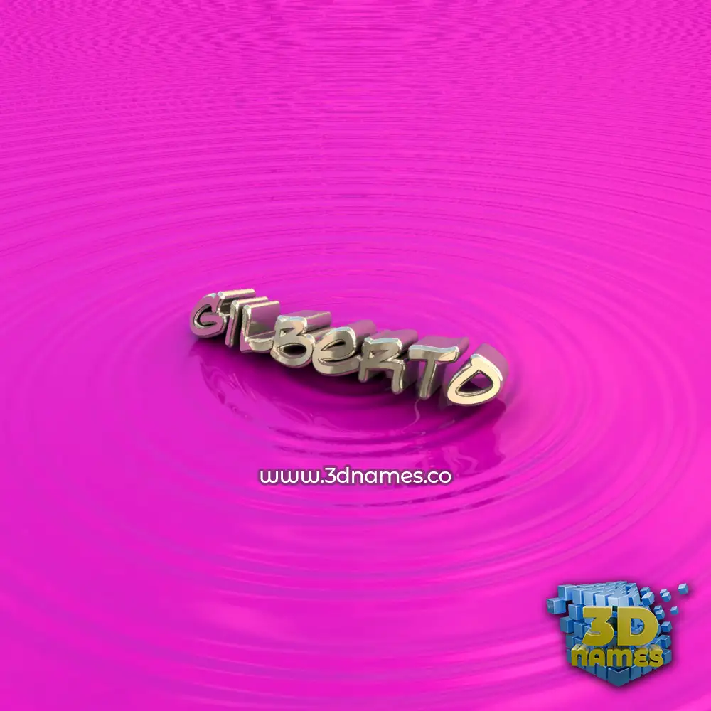gilberto in Pink Graffiti style - 3D name wallpaper