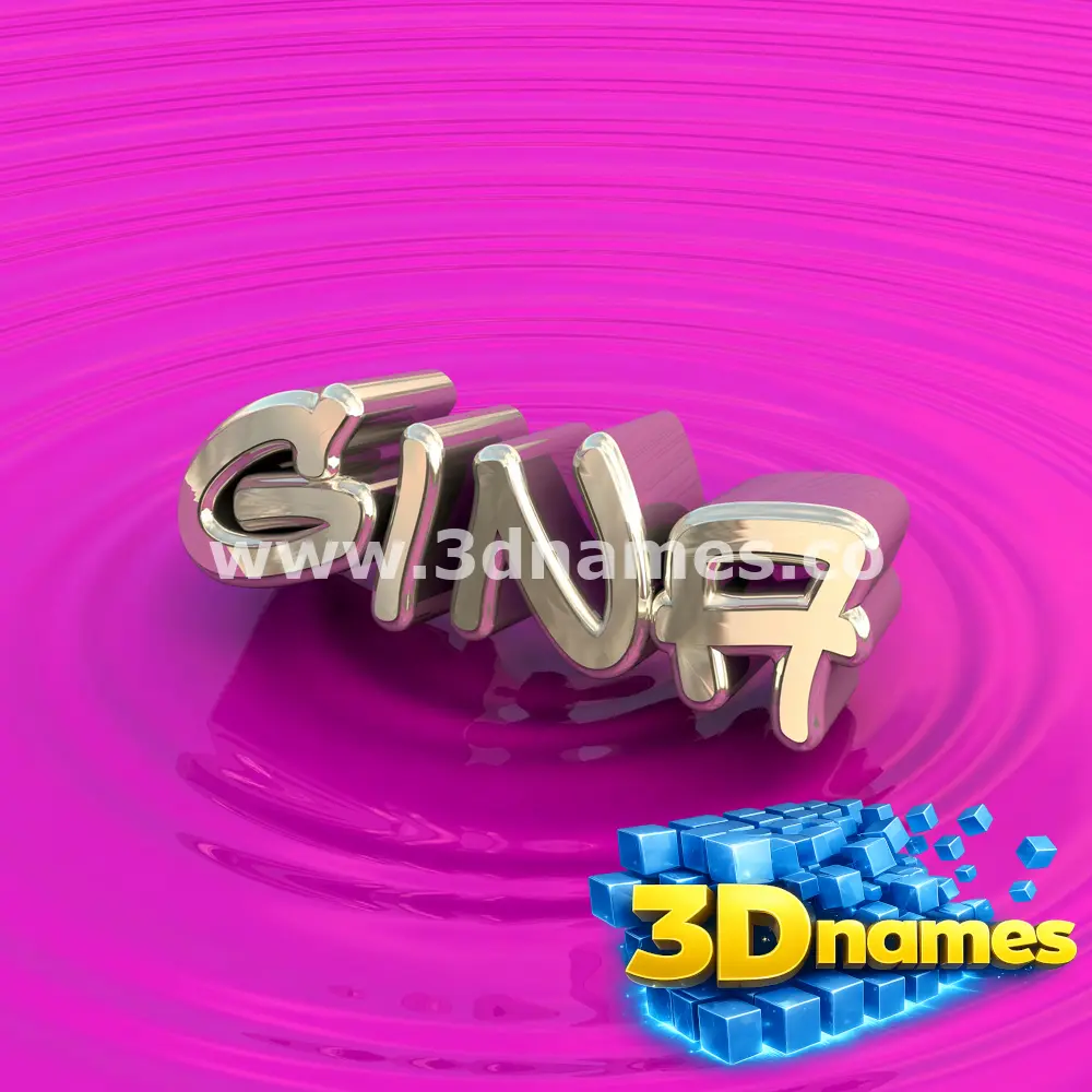 gina in Pink Graffiti style - 3D name wallpaper