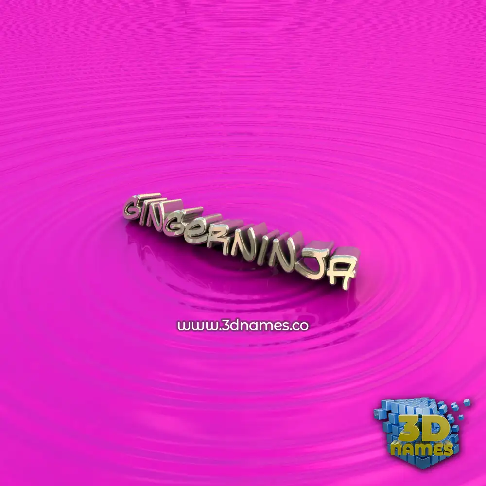 gingerninja in Pink Graffiti style - 3D name wallpaper