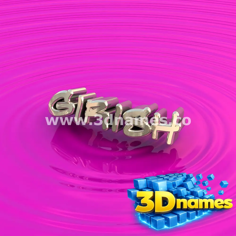 girish in Pink Graffiti style - 3D name wallpaper