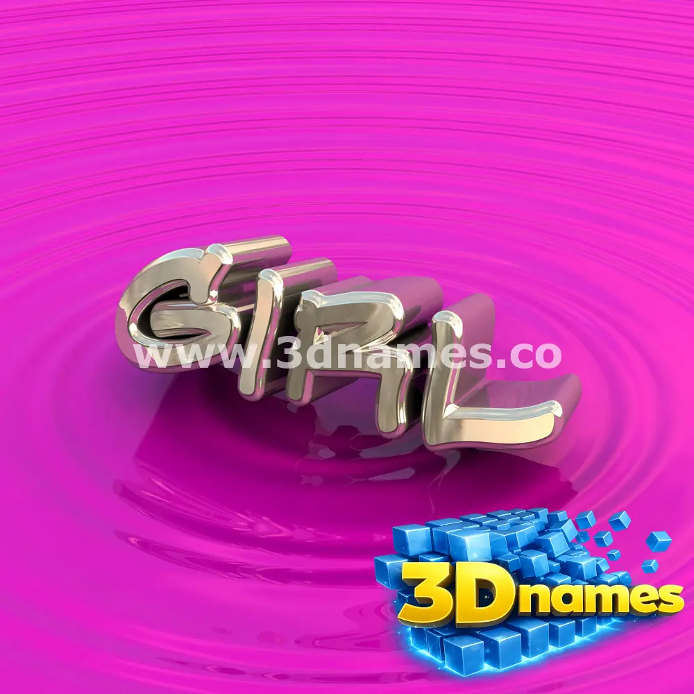 girl in Pink Graffiti style - 3D name wallpaper