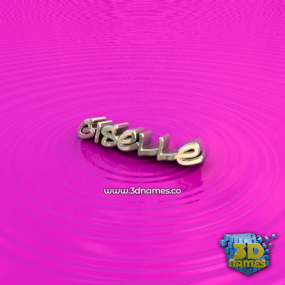 giselle in Pink Graffiti style - 3D name wallpaper