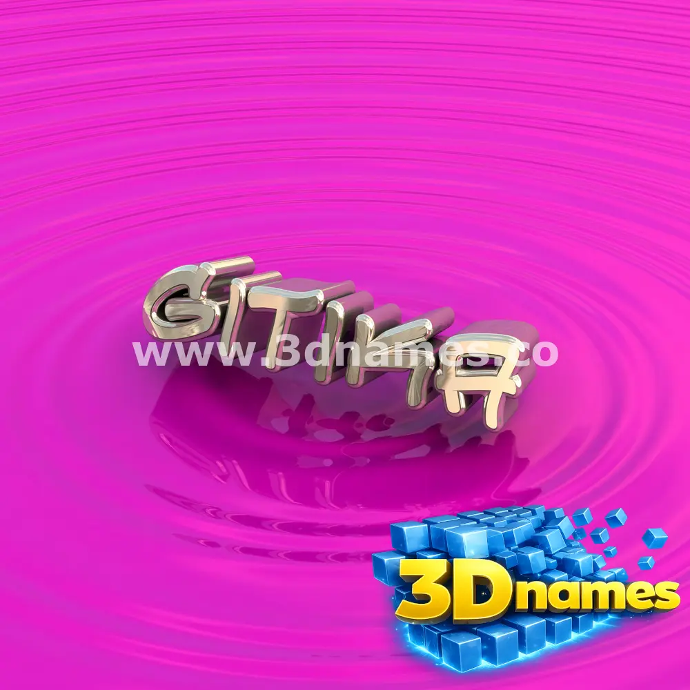 gitika in Pink Graffiti style - 3D name wallpaper