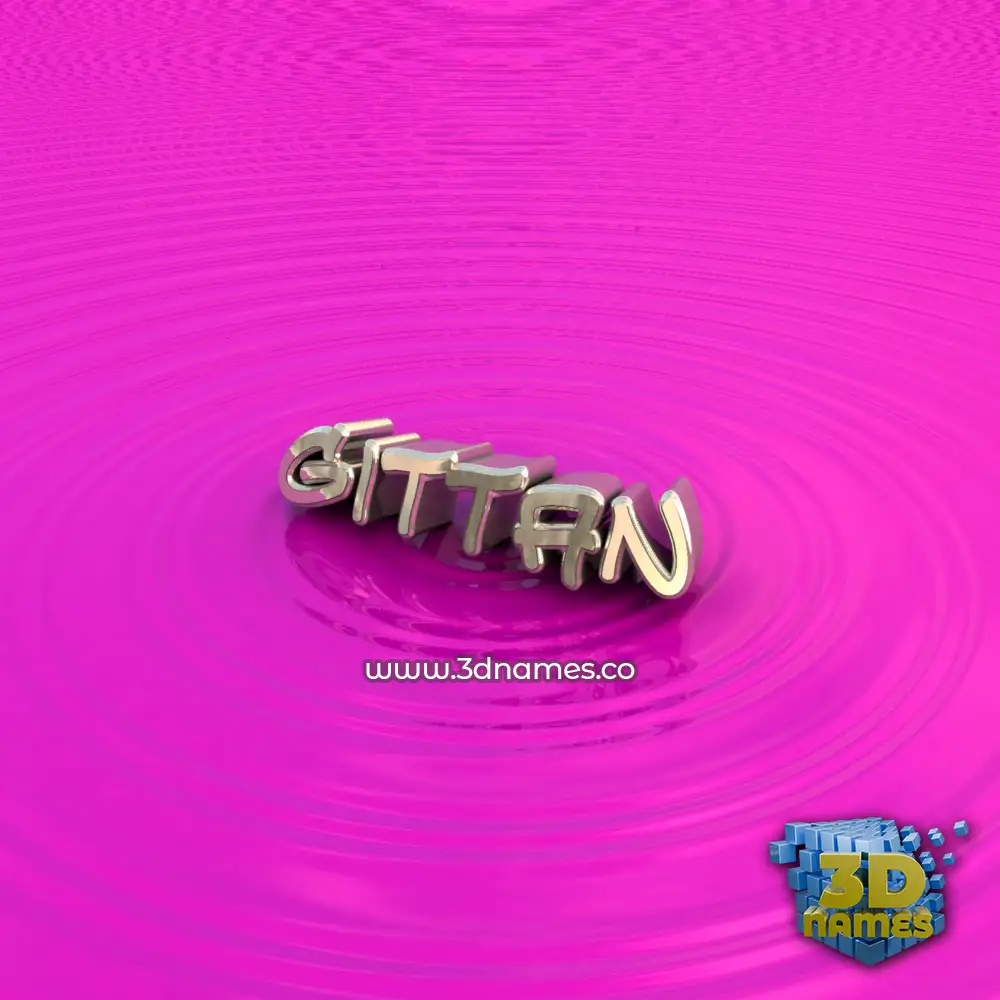 gittan in Pink Graffiti style - 3D name wallpaper