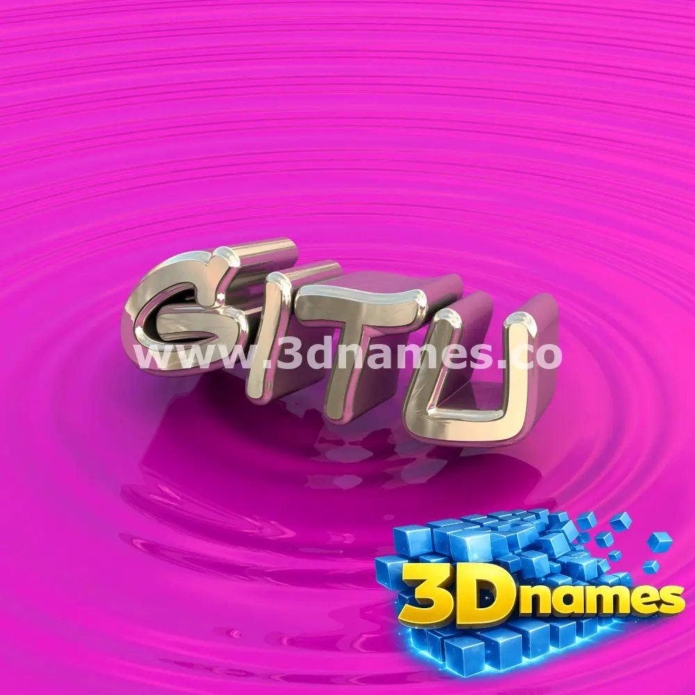 gitu in Pink Graffiti style - 3D name wallpaper