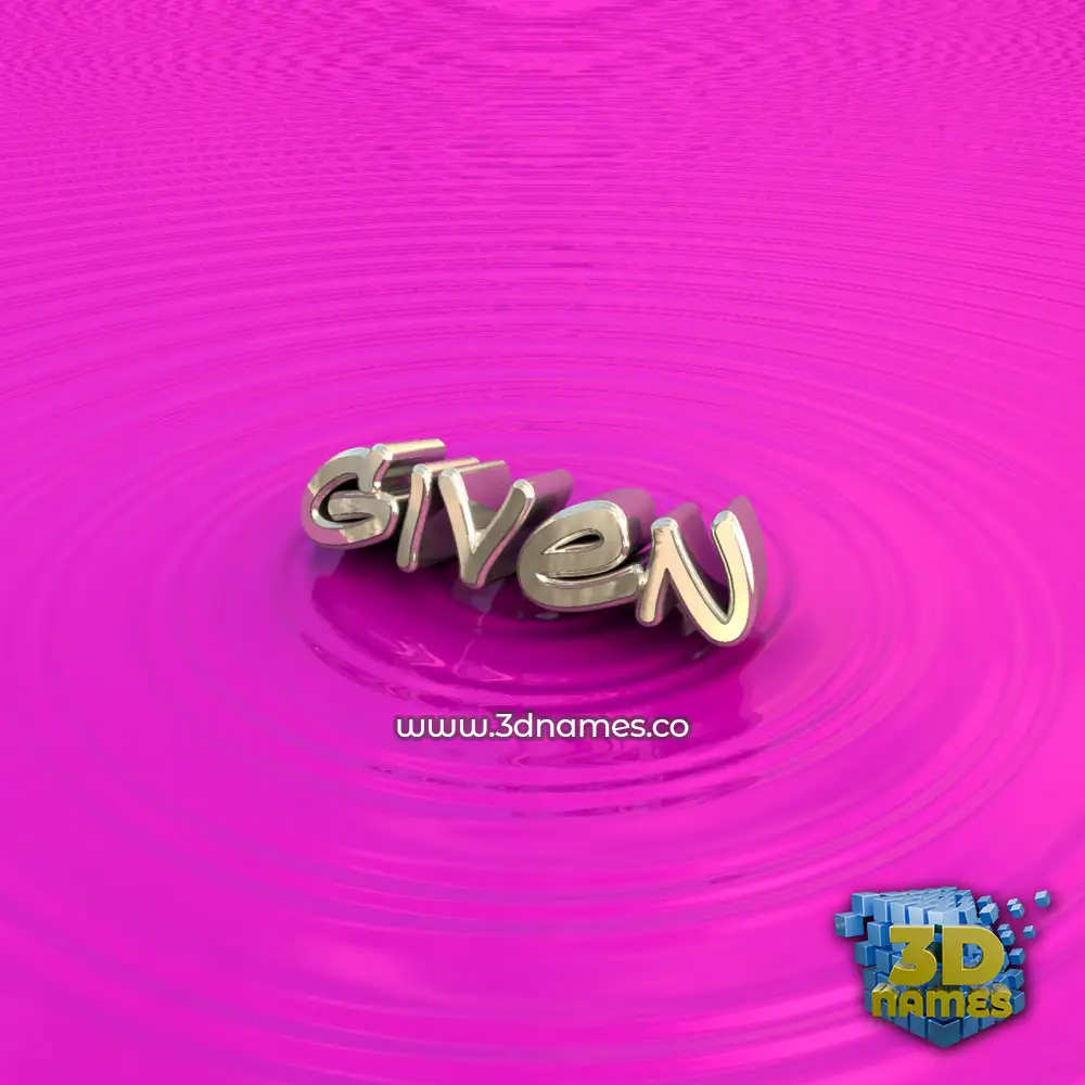 given in Pink Graffiti style - 3D name wallpaper