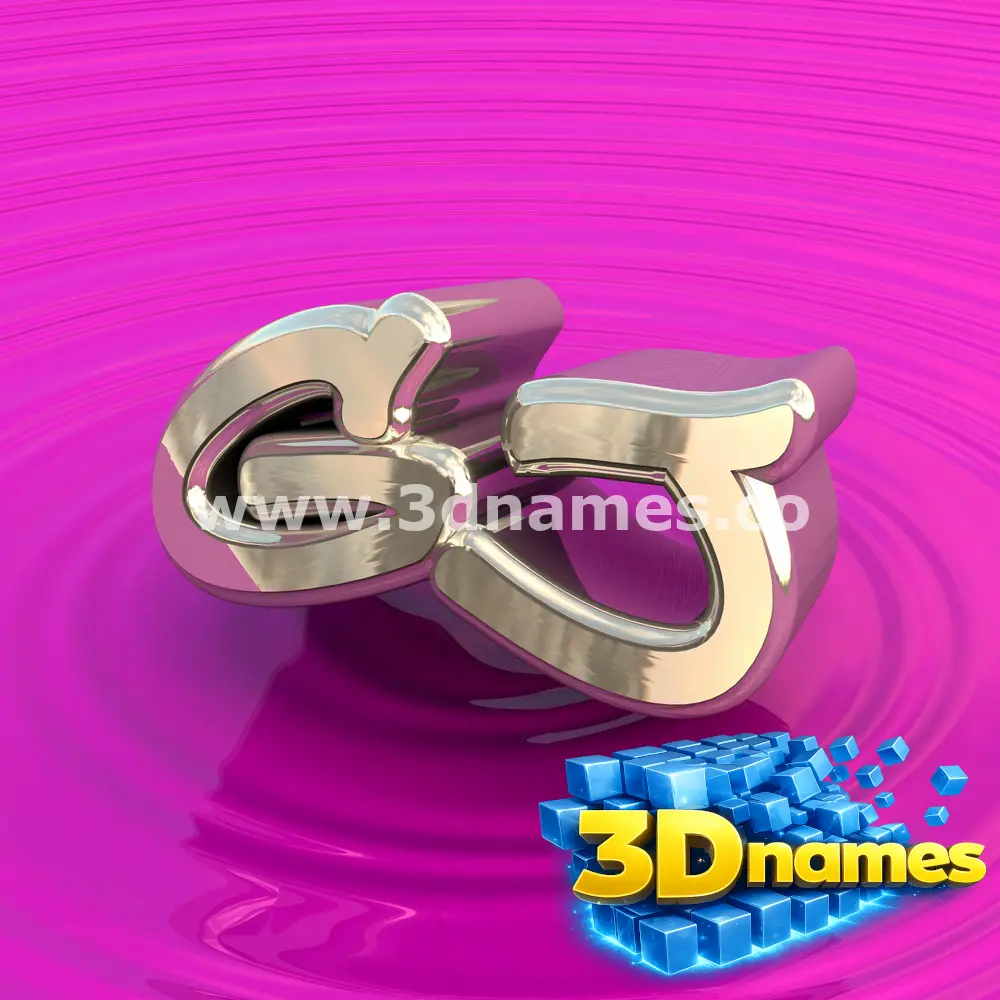 gj in Pink Graffiti style - 3D name wallpaper