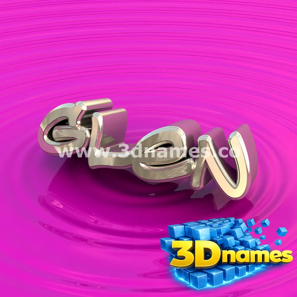 glen in Pink Graffiti style - 3D name wallpaper